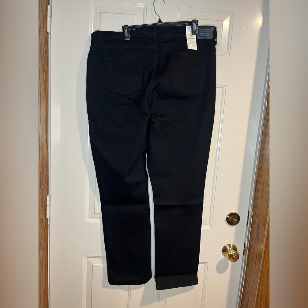 NWT Levi Strauss Signature Black High-Rise Straight Jeans Size 20 - Picture 5 of 6